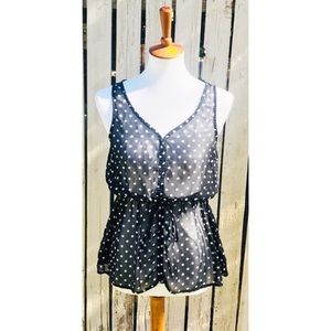 Sheer Polka Dot Blouse